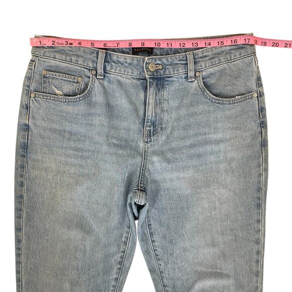 Talbots Everyday Relaxed Jean Cuffed Selene Wash Size 10 Petite Classic Casual - Picture 8 of 14